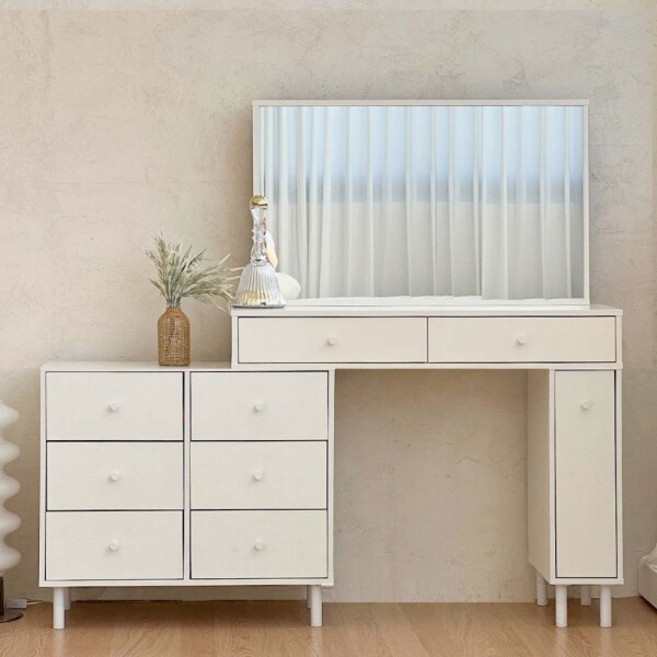 [파로마] 홈즈 블랑 3단 6칸 화이트 화장대 일반거울 HPN343, 상세 설명 참조