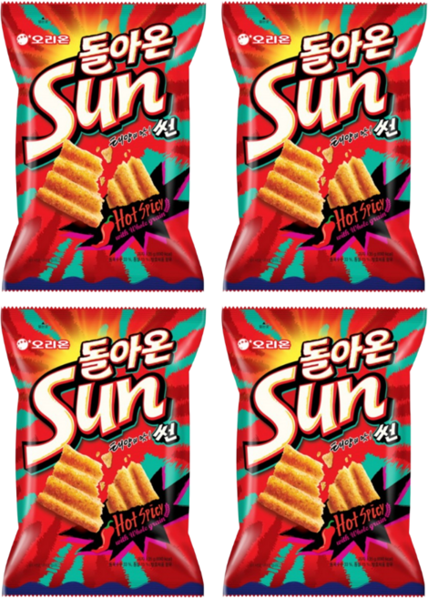 오리온 썬칩 핫스파이시맛 135g 4개
