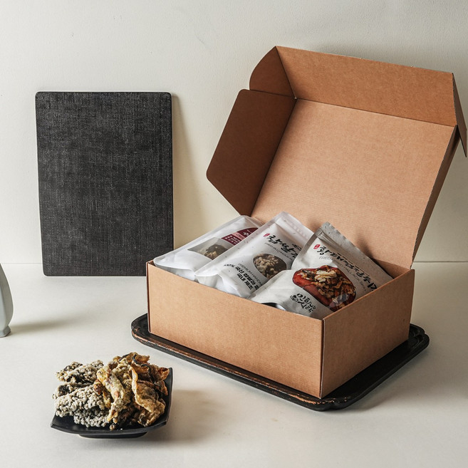 수제 찹쌀 부각 선물용 세트 선물 포장 어른 어르신 간단한 간식 교회 답례품, 50g, 1개입