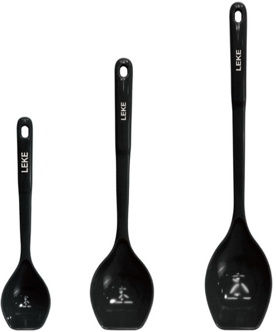 LEKE 그랜 멜라민 볶음스푼 중, 1개, 블랙