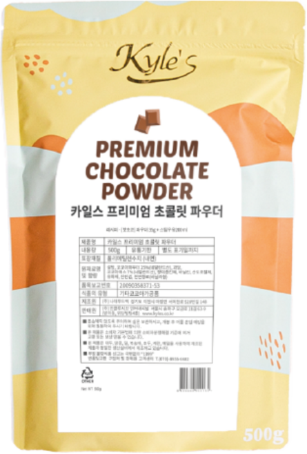 [카일스] 프리미엄 초콜릿 파우더 500g, 1개입, 1개