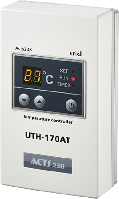 우리엘전자 UTH-170AT 2Kw 무소음 온도조절기 전기난방 필름난방 조절기, 조절기+파워코드