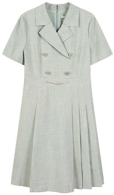 에꼴드파리 에꼴드파리/드라로얄 사이드 주름 카라 원피스_RB35WOAP02C