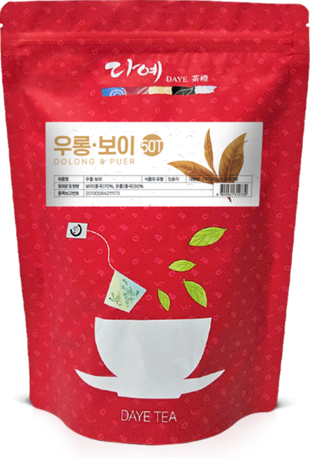 [본사직영] 다예 맛있는 우롱 보이차 생분해 삼각티백, 1개, 50개입, 1g