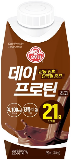 오뚜기 데이프로틴 초코, 18개, 250ml