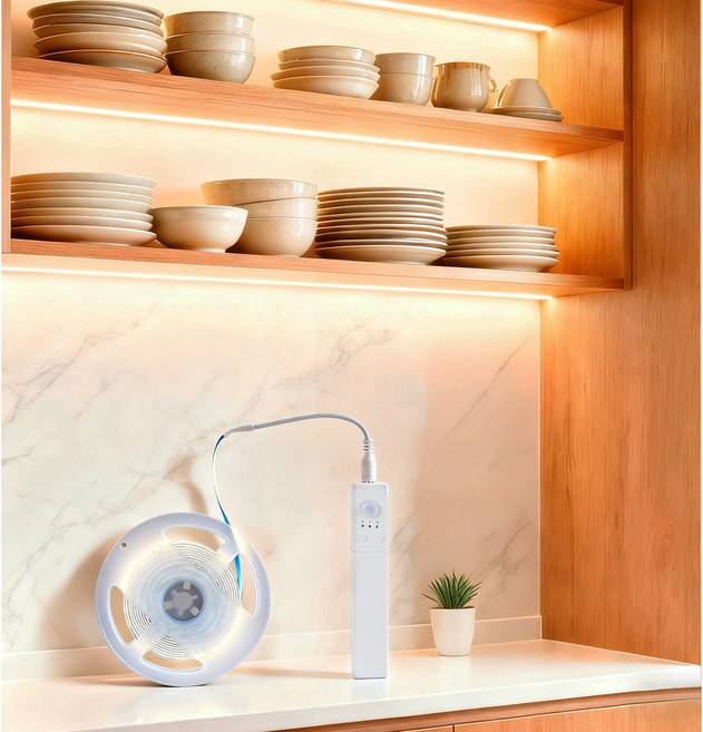 무한 재충전 내장배터리 LED 스마트 센서 줄조명 리모컨 포함 잘라쓰는 간접 조명