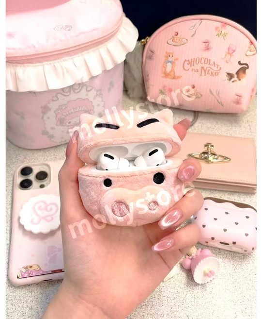 짱구 부리부리대마왕 봉제 에어팟 2 3 4 프로 호환 케이스 커버, 에어팟 프로 1/2 (범용)