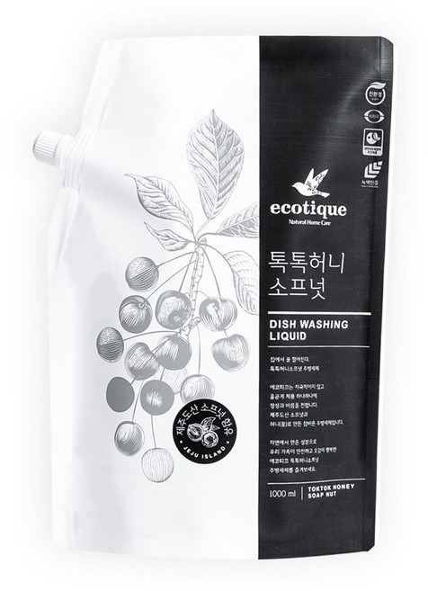 에코띠끄 톡톡 허니 소프넛 주방세제 리필, 1000ml, 1개
