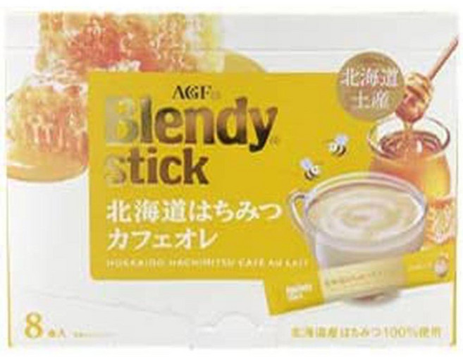 Blendy 일본직구 AGF 블렌디 스틱 홋카이도 허니 카페 오레 20g x 8, 사이즈