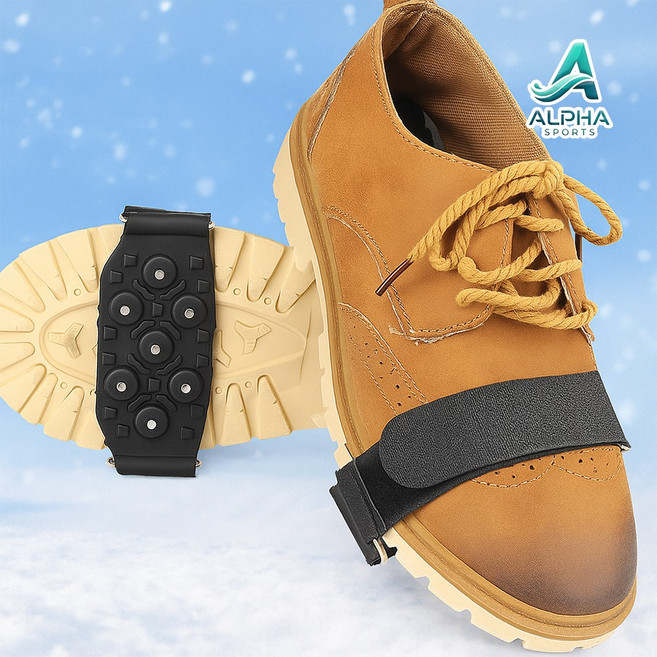 알파 빙판길 미끄럼방지 논슬립 아이젠 2개, 블랙