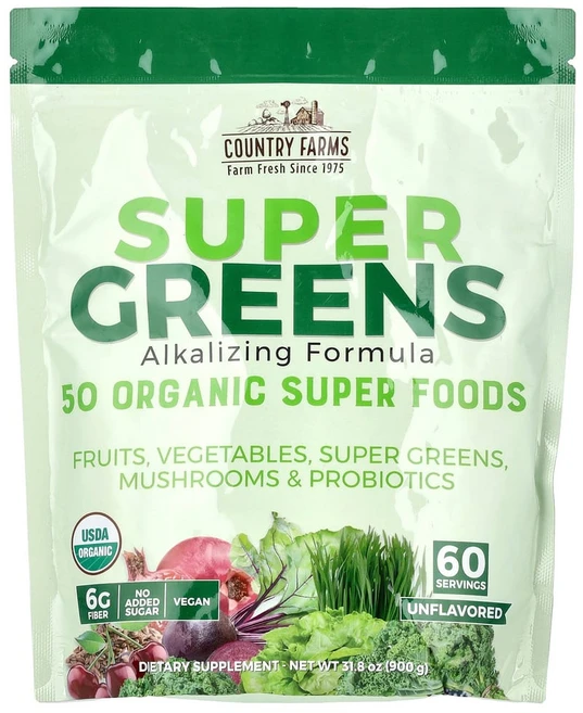 컨트리팜스 슈퍼 그린 알칼리화 포뮬라 무맛 900g(31.8oz), 1개 - 쿠팡