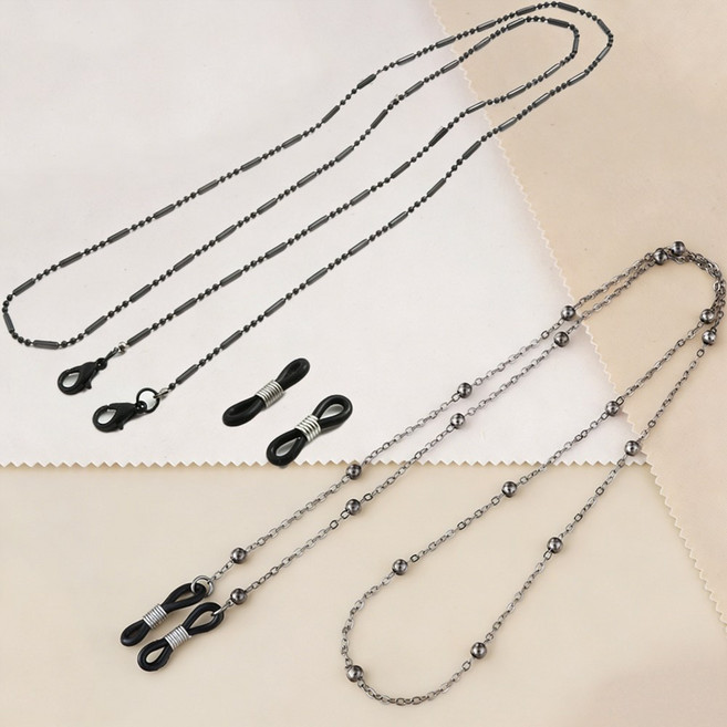 여성 안경줄 선글라스줄 비즈 안경걸이 기본 안경체인 1+1