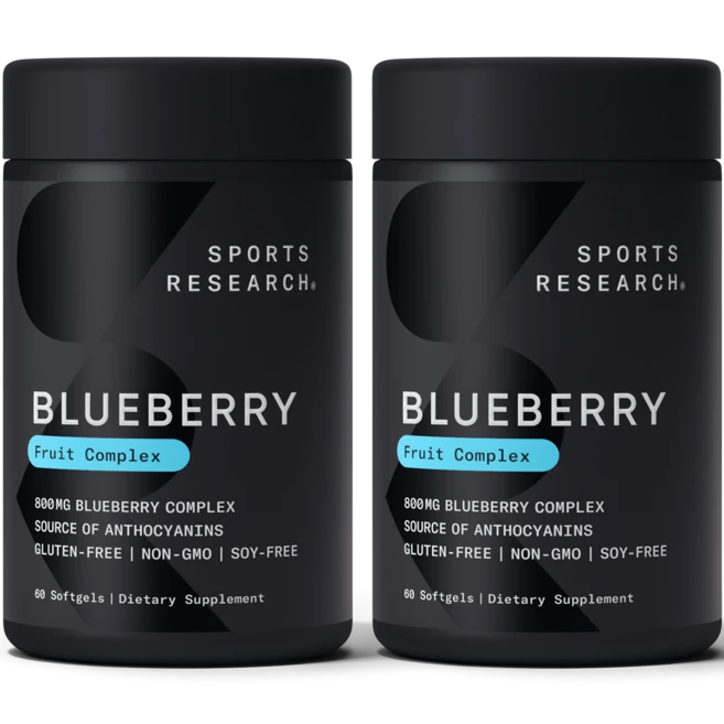 스포츠리서치 블루베리 컨센트레이트 800mg 소프트젤, 2개, 60정 - 쿠팡