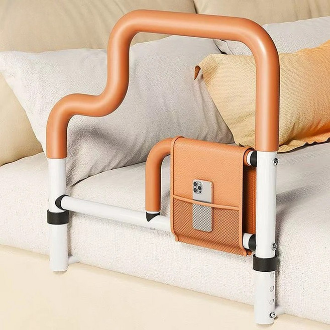 침대 안전가드 낙상방지 난간사이드가드 노인침대 안전가드 안전바 손잡이, 브라운