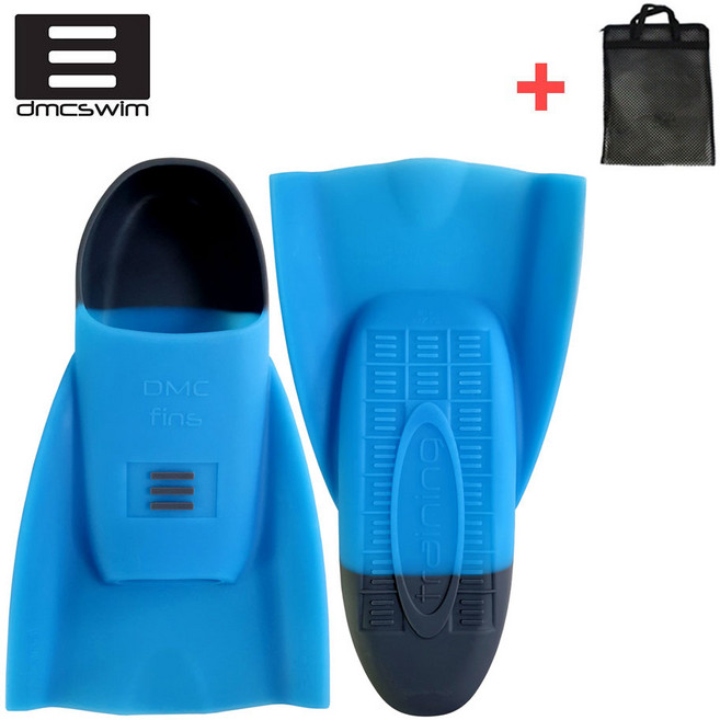 DMC 오리지널 하이드로 숏핀 수영 오리발 ICE BLU + 오리발 가방 증정, ML_275-280mm