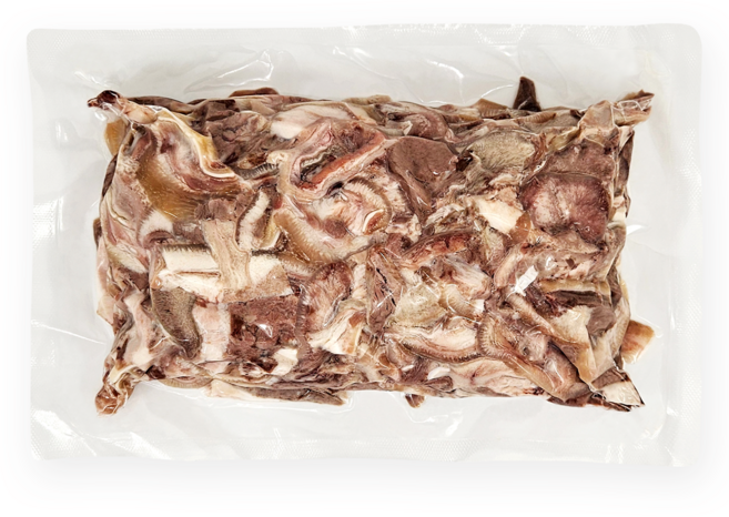 팜스별하 삶은 돼지 머릿고기 내장 혼합 슬라이스 2kg 국밥고기 재료 특수부위 업소용 대용량, 1개