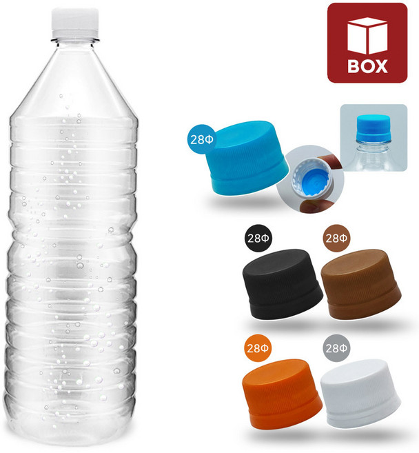 (1BOX) 내압캡 생수 공병 원형 1500ml (55개입), 화이트