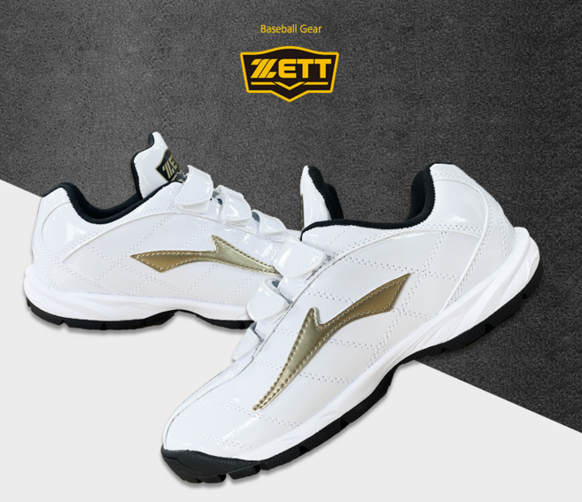 ZETT 제트 인조잔디화 BSR-8818K (1153) 화이트/골드