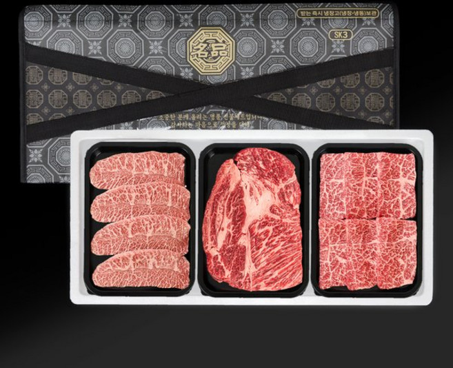 프리미엄 마블링 와규 선물세트3[MB 8-9등급](부채200g+등심200g+살치200g), (부채200g+등심200g+살치200g), 1개