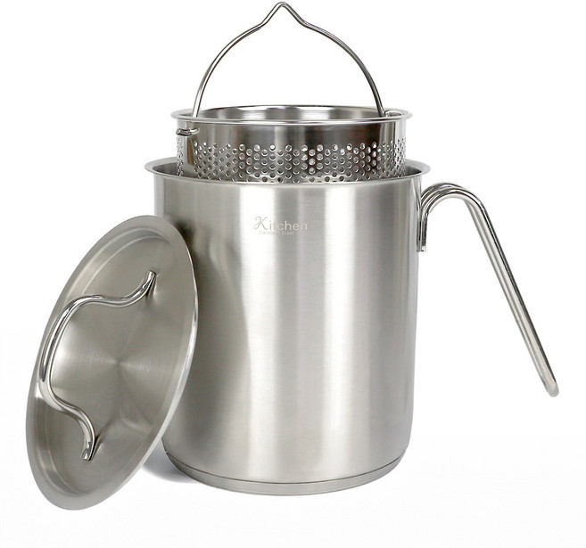 올스텐304 프리미엄 5중 인덕션 멀티팟 3.5L (채망포함) 파스타팟 긴 냄비 캐틀앤보틀 유유마트, 1개, 16cm