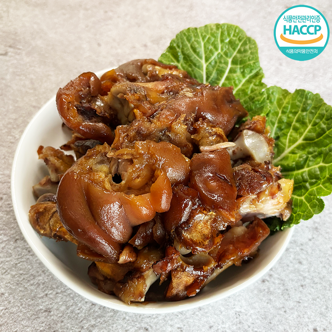 [지민푸드] 양념 미니 족발 미니족 맛있는 술안주 조리 돼지 통족발 통미니, 350g, 6개