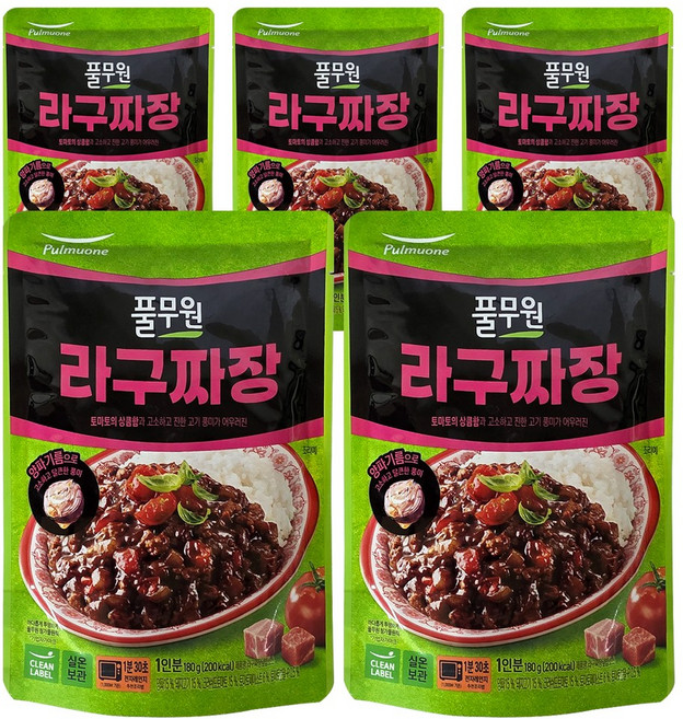 풀무원 라구짜장 덮밥소스, 180g, 5개