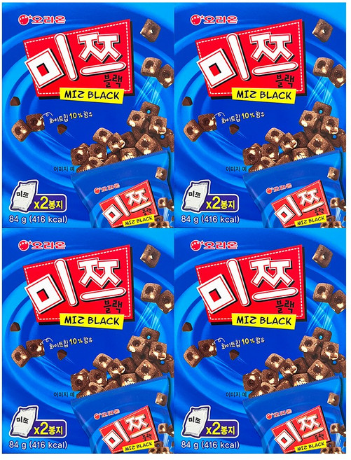오리온 미쯔 블랙 스낵팩, 84g, 4개
