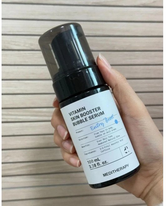 Meditherapy 玻尿酸保濕精華 積雪草EGF乖乖霜, 1件, 維他命C亮膚泡泡精華 100ml, 100g