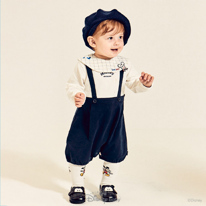 [아가방 우주복] 본 여름 신생아 백일 미키턱받이우주복 79S1