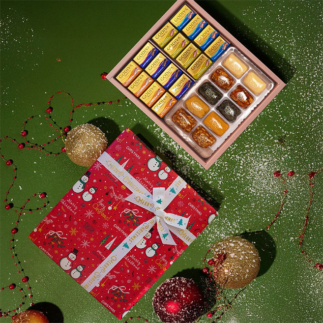 초콜릿선물세트 옛다합격 고디바 초콜렛세트 (엿10개+고디바16개), 1박스, 183g