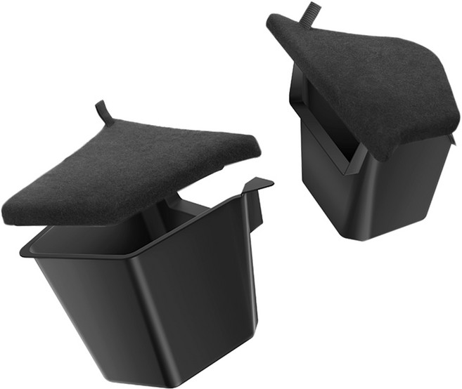 YZ 테슬라 트렁크 사이드 수납함 보관함 악세사리, 모델Y 주니퍼(25-26), 플록+TPE, 블랙