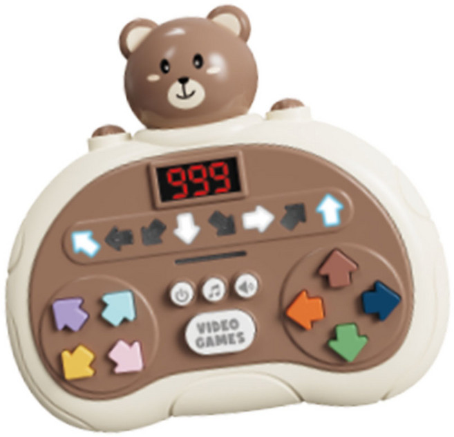 손으로 즐기는 추억의 DDR & 펌프 리듬 마스터 게임기, 곰돌이, 1개