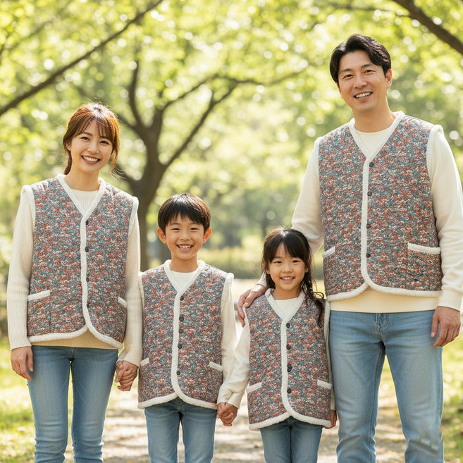 VITALO 온가족 댕댕이 김장 촌캉스 누빔조끼