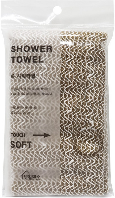 생활미소 쑥 샤워타월 1매, 단품, 1개입, 1개