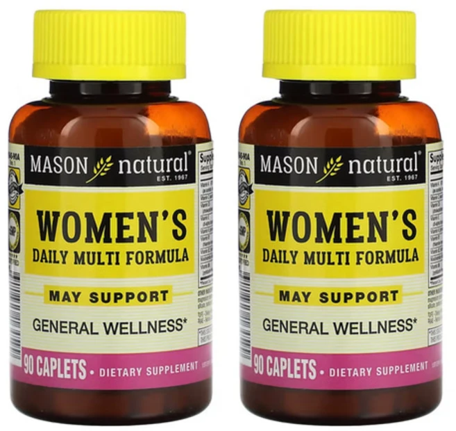메이슨내추럴 우먼 여성용 데일리 멀티 비타민 포뮬러 90정 x2통 - 쿠팡