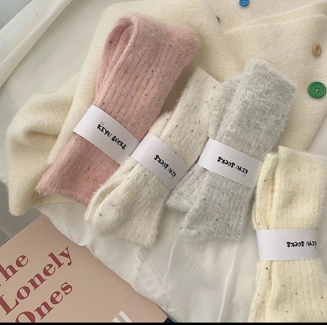 마카롱 앙고라 양말 6개세트