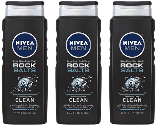 니베아 남성용 딥 클린 바디 워시 록 솔트, 3개, 500ml - 쿠팡