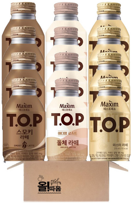 티오피 라떼 3종 캔커피세트 /스모키+돌체+라떼, 12개, 275ml