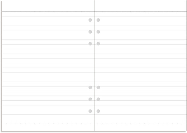 데이스테이션 A5 6공 바인더 그리드 라인 도트 리스트 속지, 120g, 라인 7.5mm