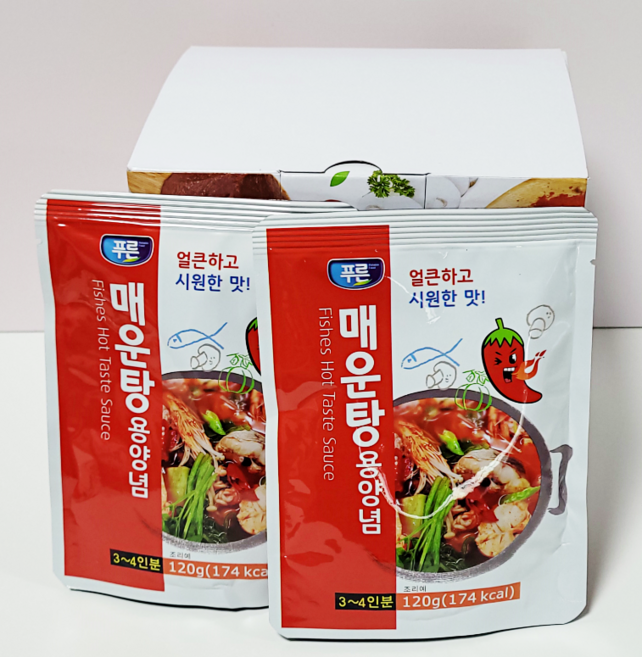 푸른식품) 얼큰하고 시원한맛 매운탕용 양념, 120g, 8개