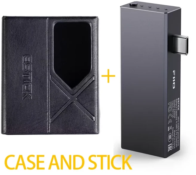 Fiio Ka17 USB Hifi Dac 휴대용 오디오 디코더 듀얼 Es9069q Pcm768 Dsd512 3.5 4.4mm 출력 안드로이드 Ios, 05 black case and stick