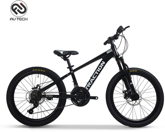트랙션 M722 MTB 어린이 서스펜션 초등학생 22인치 알루미늄 시마노21단 자전거, 1개, 147cm, M722 블랙 {US}