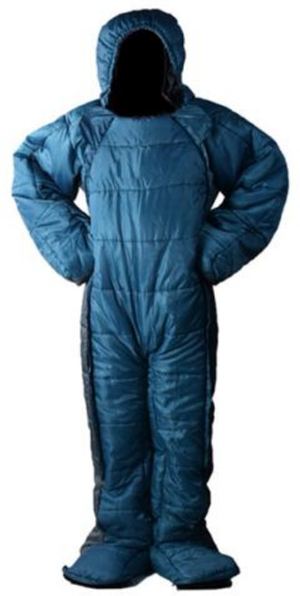 동계 입는 침낭 따뜻한 성인용 라이트 웨어러블 워킹 하이킹 캠핑 야외 초경량 겨울과 시즌 코튼 백, 3) blue M, 1개