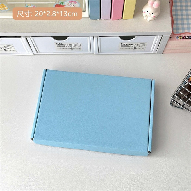 彩色飛機盒 紙盒 打包盒 出貨包裝 小卡包材 飛機盒 快遞盒 禮物盒 紙箱 貴婦包裝, 藍色, 5個