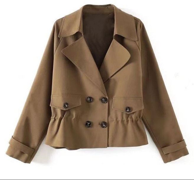 여성 트렌치 코트 봄 가을 루즈핏 고급 숏 코트 상의 여자 춘추 캐주얼 슬림핏 자켓 어우터 SJS