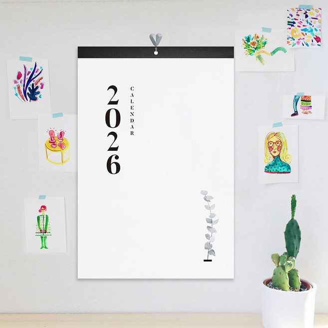 보아스넷 2026 2027 벽걸이 달력 대형 캘린더 감성 인테리어 메모 디자인, 2026 기본, 1개