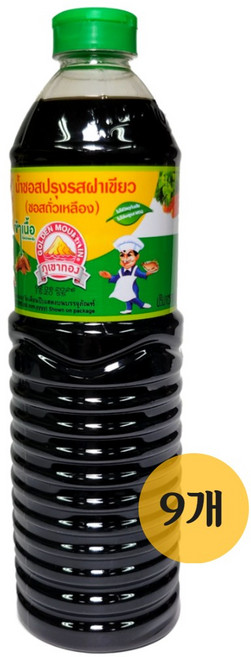 태국 간장 혼합간장 골드마운틴 시즈닝소스 그린캡 1L, 9개