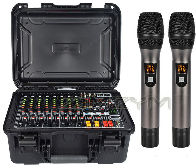 2X350W 믹싱 콘솔 파워 내장형 기기 99DSP 리버브 블루투스 이퀄라이제이션 야외 공연용 220V 110V, With c 220V