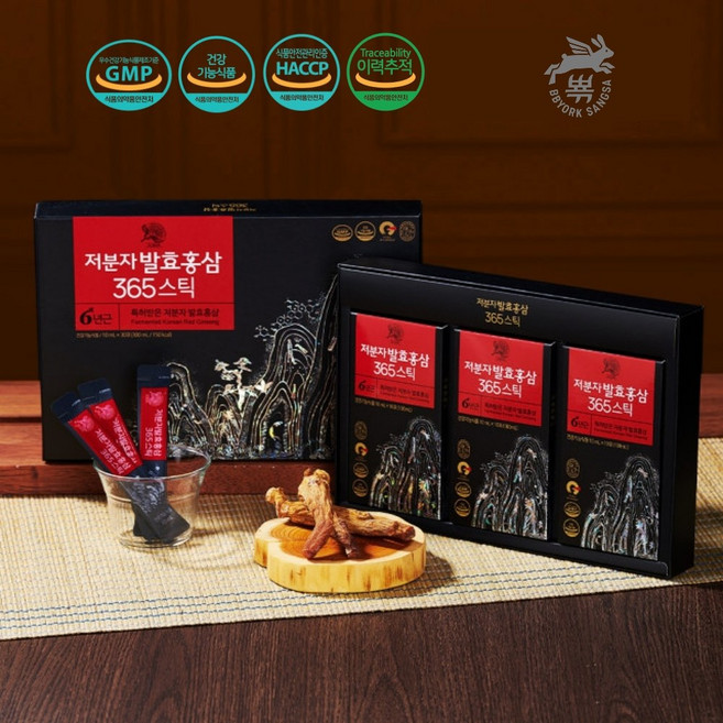 고려 홍삼원 6년근 저분자 발효홍삼 30포, 1개, 600ml