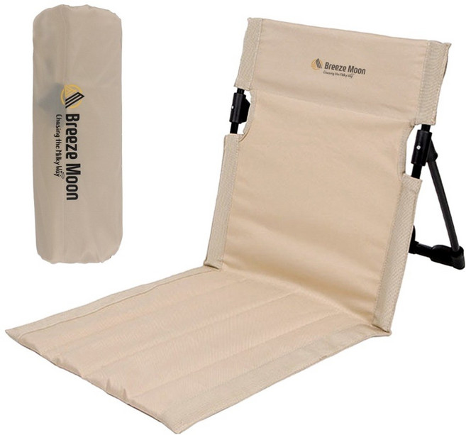 브리즈문 듀랄루민 캠핑 휴대용 그라운드 체어 좌식 의자 2세대, 탄 베이지, 1개